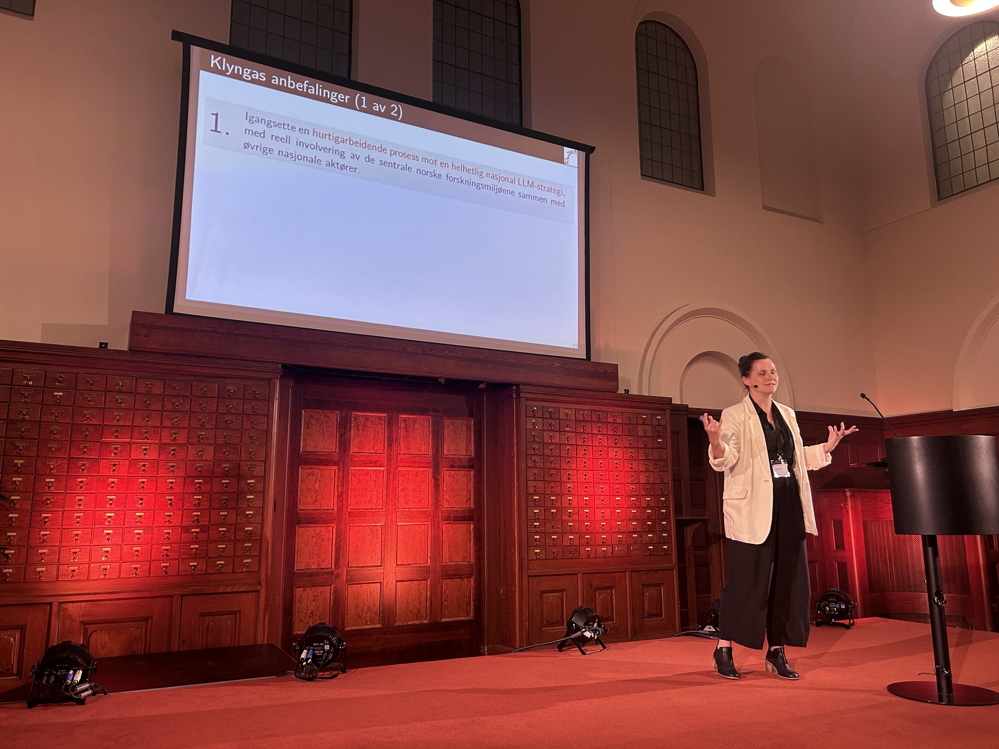 Klyngas presentasjon i seminar i regi av Språkradet og DigDir
